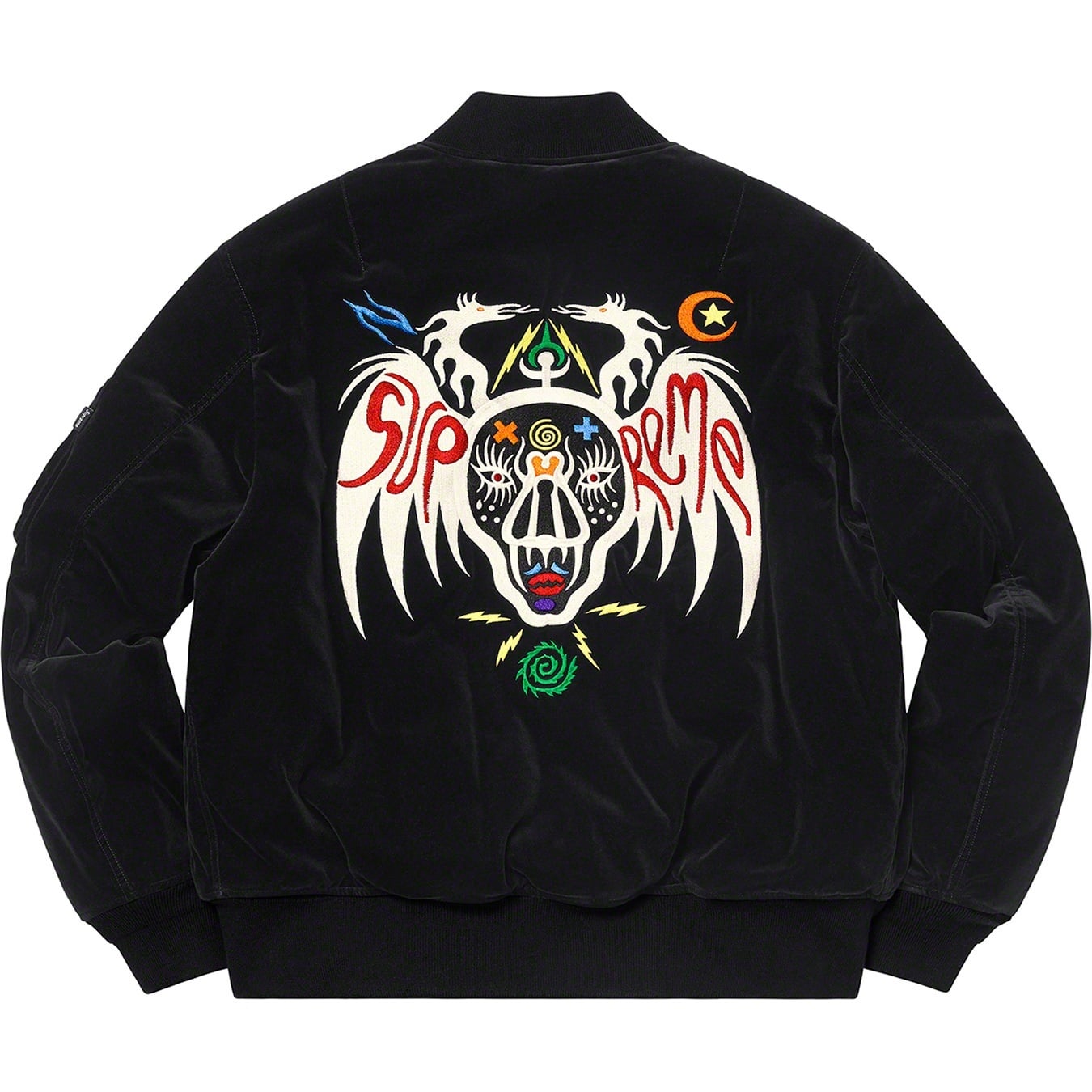 Clayton Patterson/Supreme Skulls Embroidered Velvet MA-1 view 9